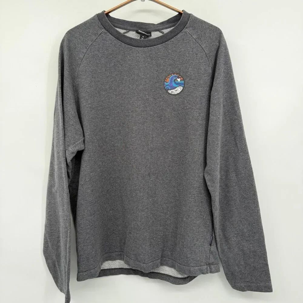 Patagonia Gray Crew Neck Conquerors Of The Useless Graphic Sweatshirt Medium